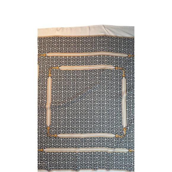 2/$30 NEW Colorful Painted Geometric Pattern Black White Beige Gold Accents - Picture 5 of 8